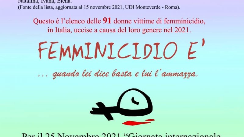 Vallo di Diano: SNOQ nella Giornata Internazionale contro violenza alle donne