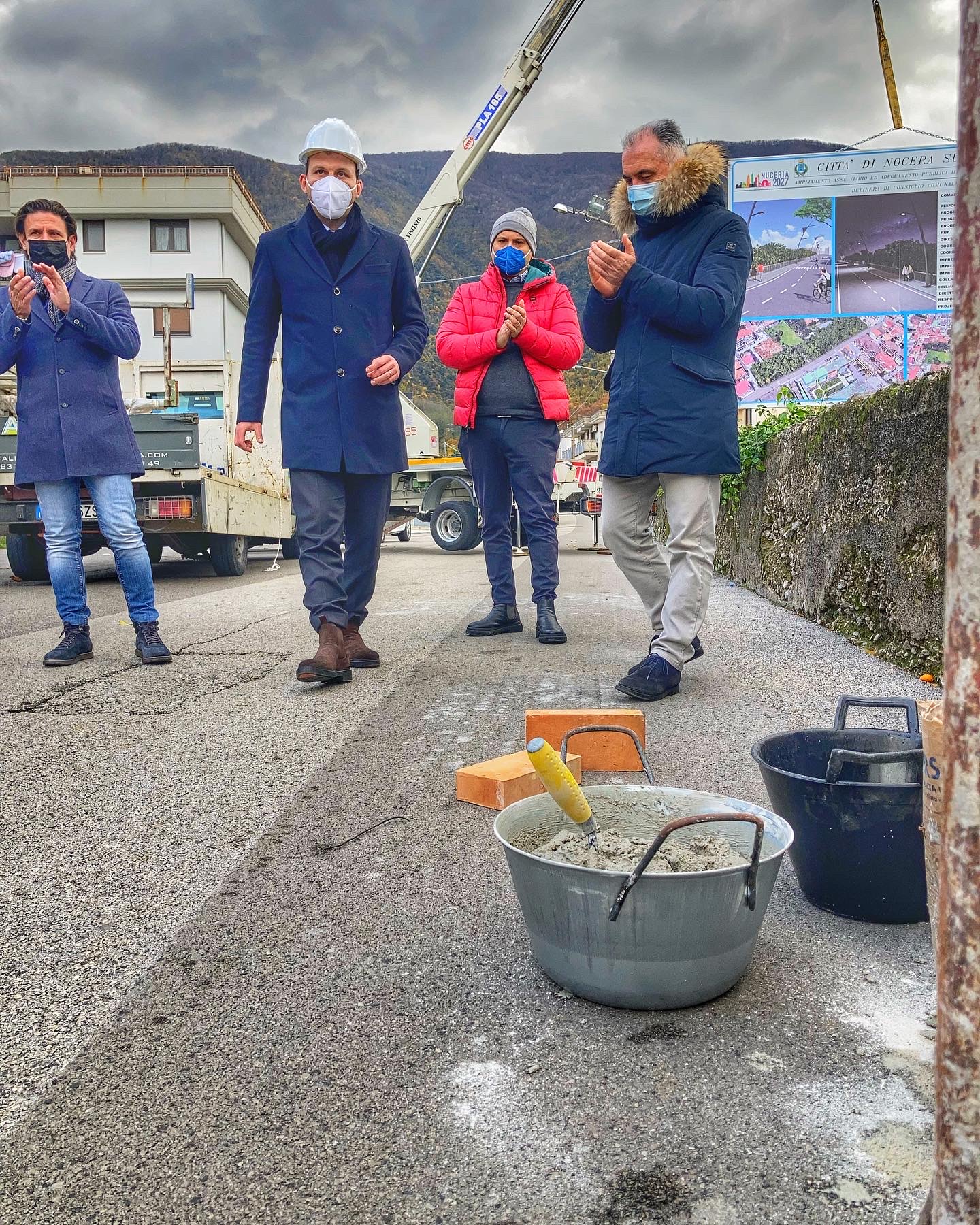 Nocera Superiore: Petraro Pucciano, nuovo asse viario, marciapiedi e pubblica illuminazione, posa prima pietra