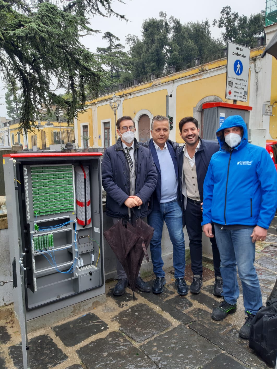 Angri: attivato I armadio stradale in fibra ottica del Sud Italia per progetto nazionale di accelerazione fibra con Connectivia e Fibercop 