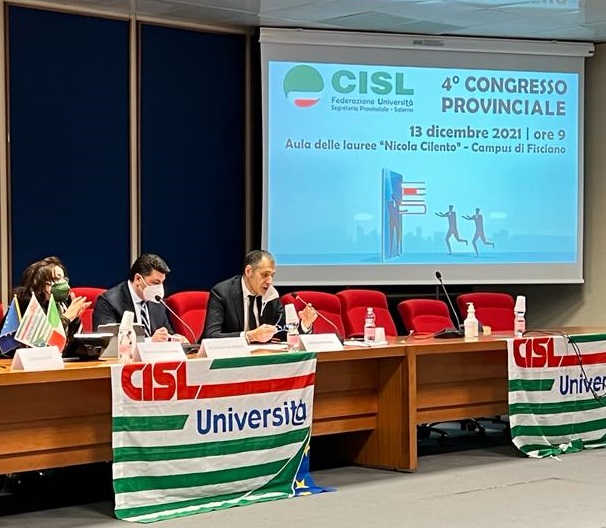 Salerno: Ateneo, concluso IV Congresso Provinciale Federazione CISL Università, Gerardo Pintozzi Segretario Generale  