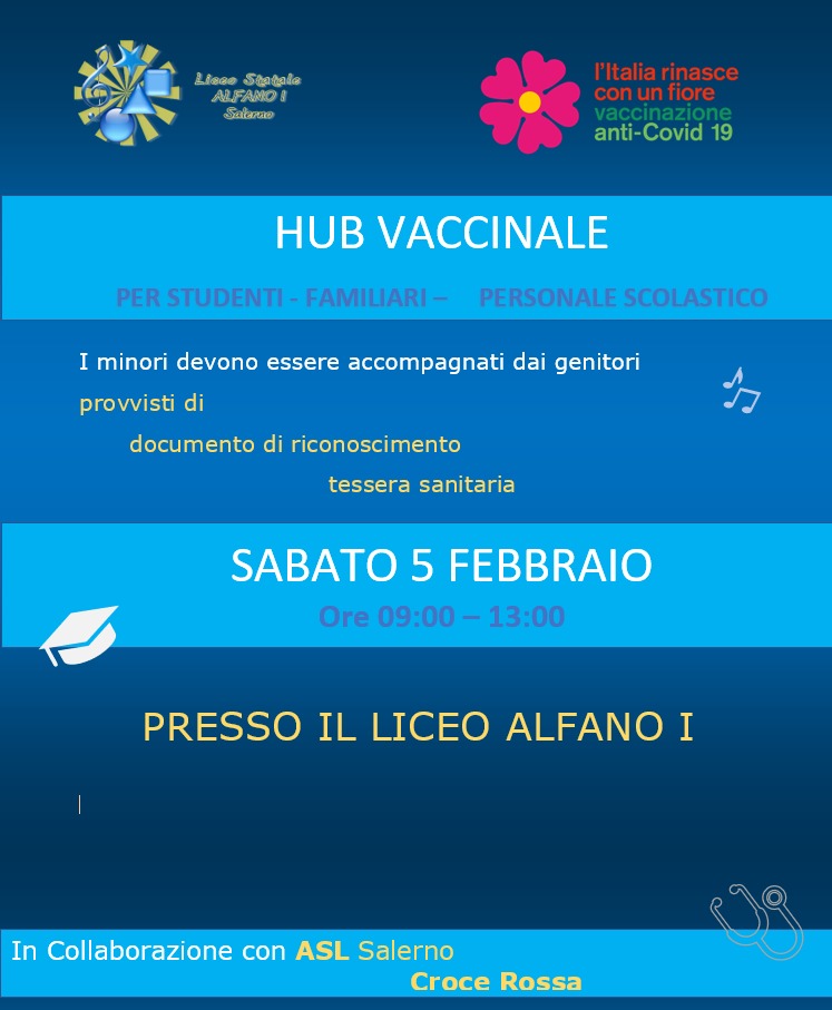 Salerno: Covid, hub vaccinale al Liceo “Alfano I”