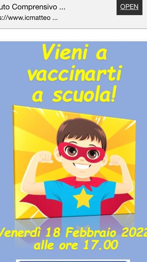 Salerno: Covid, all’IC “M. Mari” vaccinazioni per bambini 5-11 anni