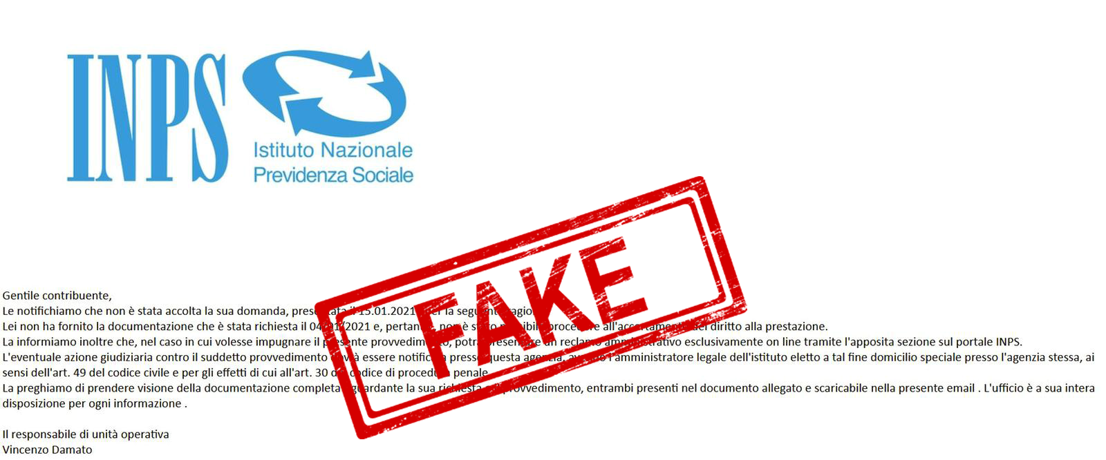 Roma: false e-mail da INPS, attenzione si tratta di una nuova truffa!