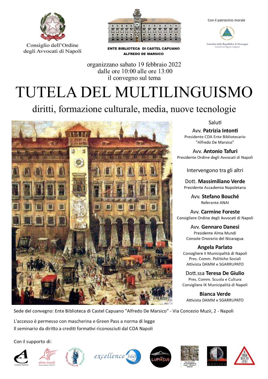 Napoli: Accademia Napoletana, convegno “Tutela del Multilinguismo”