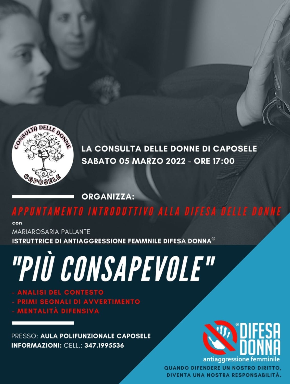 Caposele: Consulta Donne, corso gratuito di difesa personale per donne