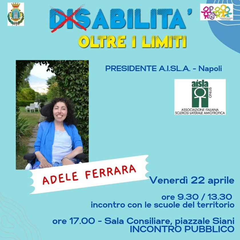 Napoli: AISLA, Adele Ferrara e la disabilità oltre limiti