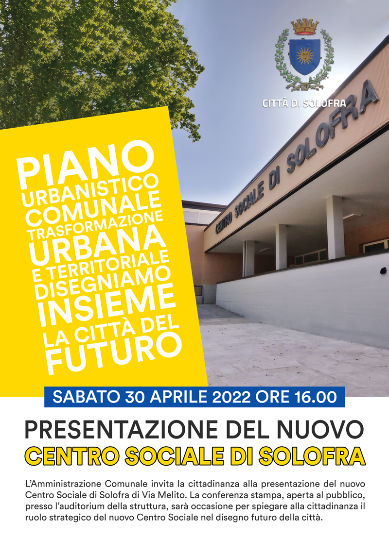 Solofra: inaugurazione Nuovo Centro Sociale in Via Melito