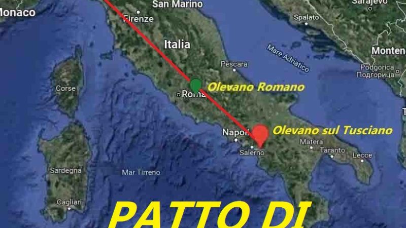  Olevano sul Tusciano:  “Patto di fratellanza” tra omonimi comuni di Olevano     