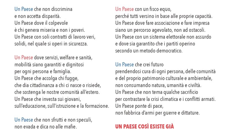 Salerno: manifesto ACLI per campagna elettorale “Il Paese della Dignità – l’Italia che vogliamo essere