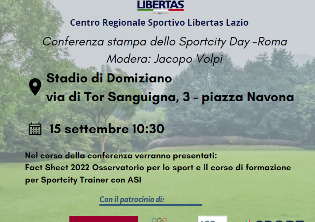 Roma: Sportcity Day 2022, conferenza stampa