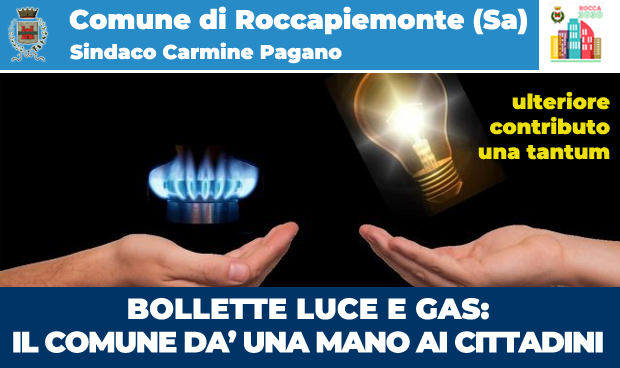 Roccapiemonte: contributo una tantum per pagamento  bollette d’ energia elettrica e gas