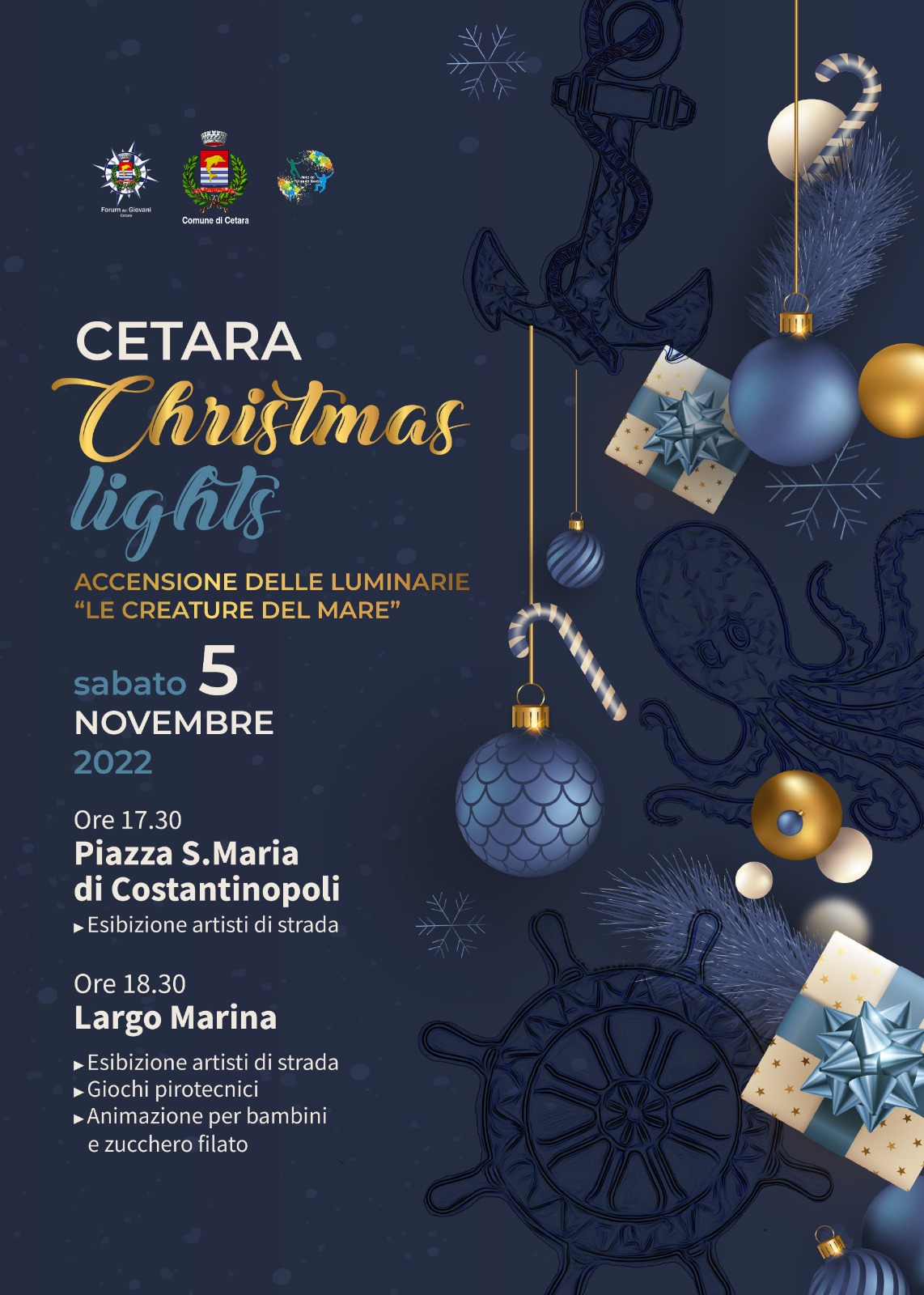 Cetara: risparmio energetico per luminarie natalizie