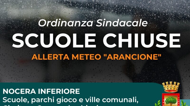 Nocera Inferiore: chiusura Scuole 26 Novembre 2022