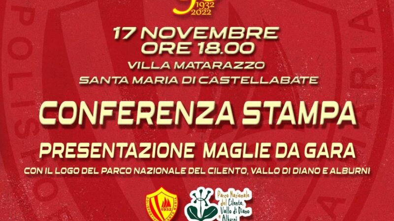Castellabate: presentazione maglie da gara della Polisportiva Santa Maria Cilento con logo Parco Cilento