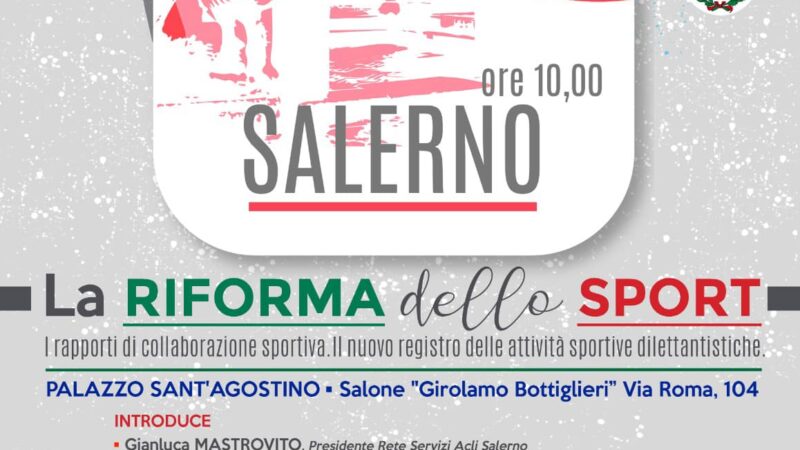Salerno: “Sport Point”, 3° incontro a Palazzo Sant’Agostino