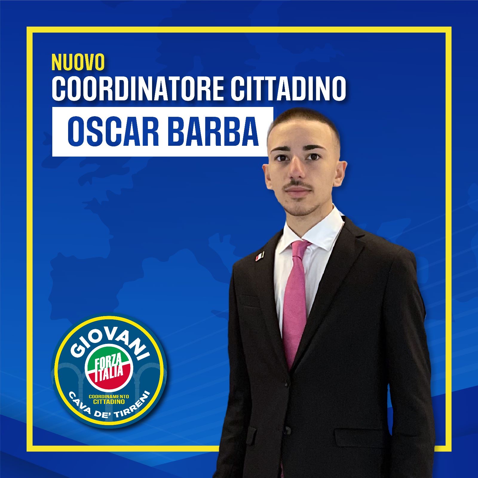 Cava de’ Tirreni: FI Giovani, Oscar Barba coordinatore cittadino