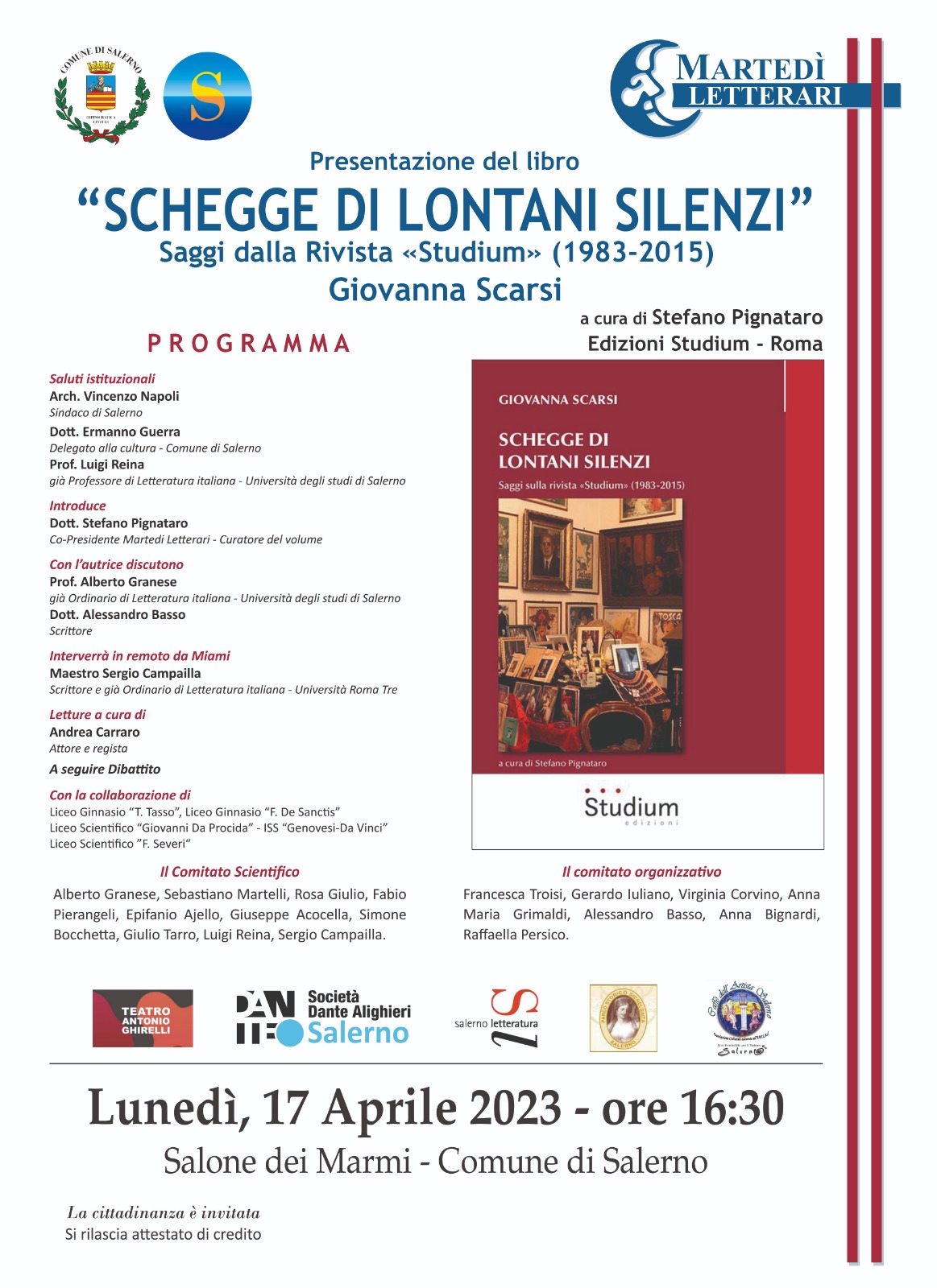 Salerno: presentazione libro “Schegge di infiniti silenzi” di Giovanna Scarsi