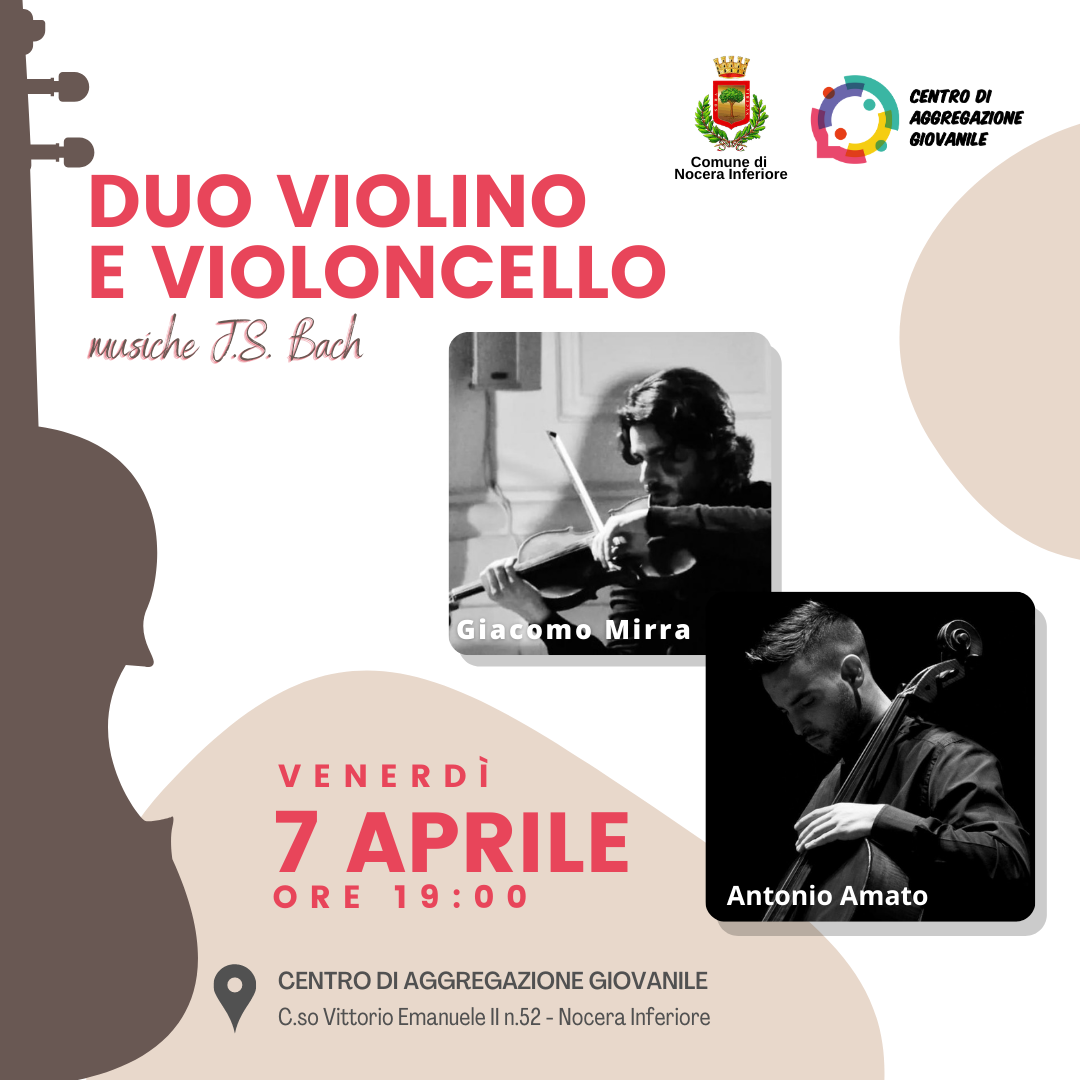 Nocera Inferiore: “Duo violino e violoncello” al CAG