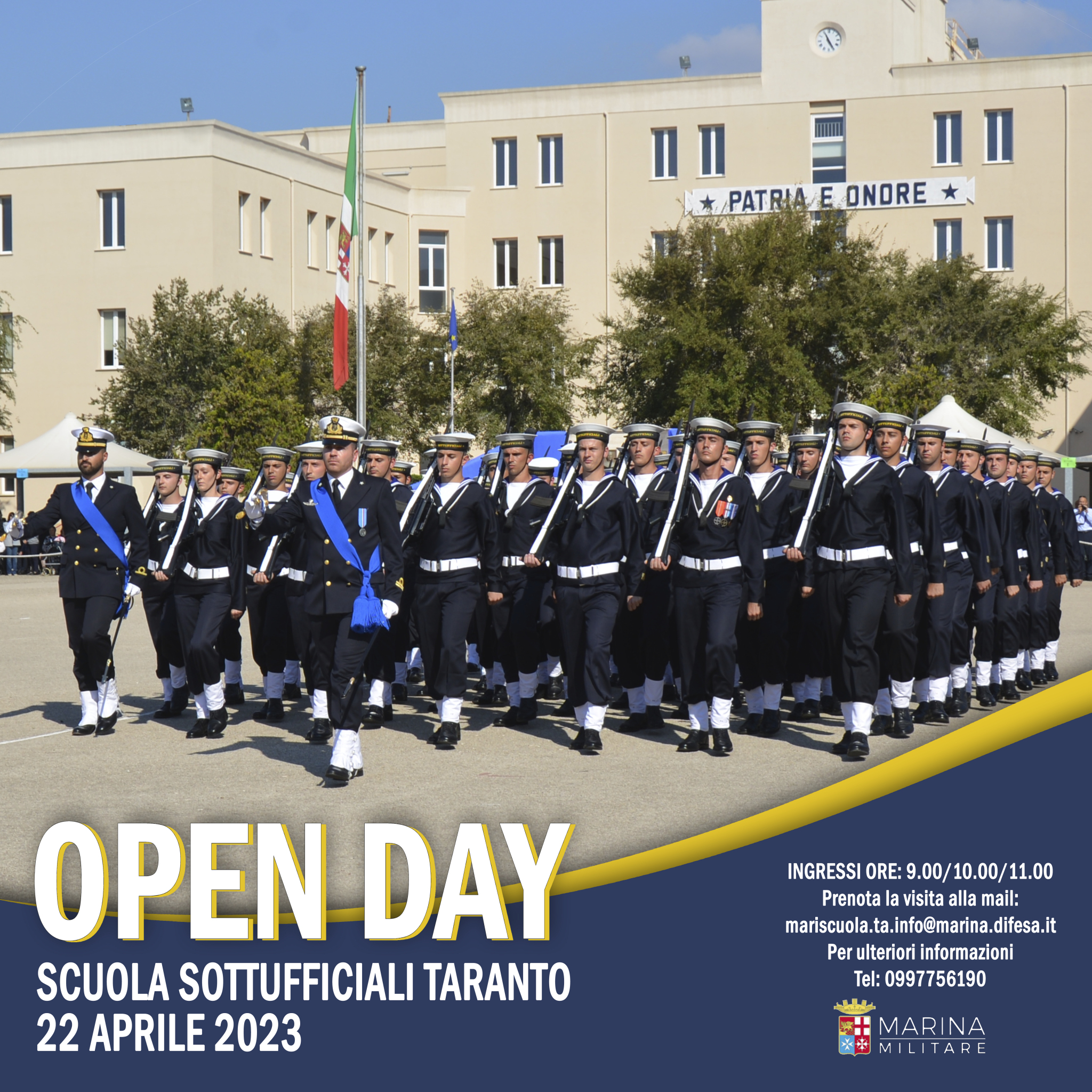 Taranto: Marina Militare, Open Day scuola Sottufficiali, online bando di concorso per 168 allievi marescialli