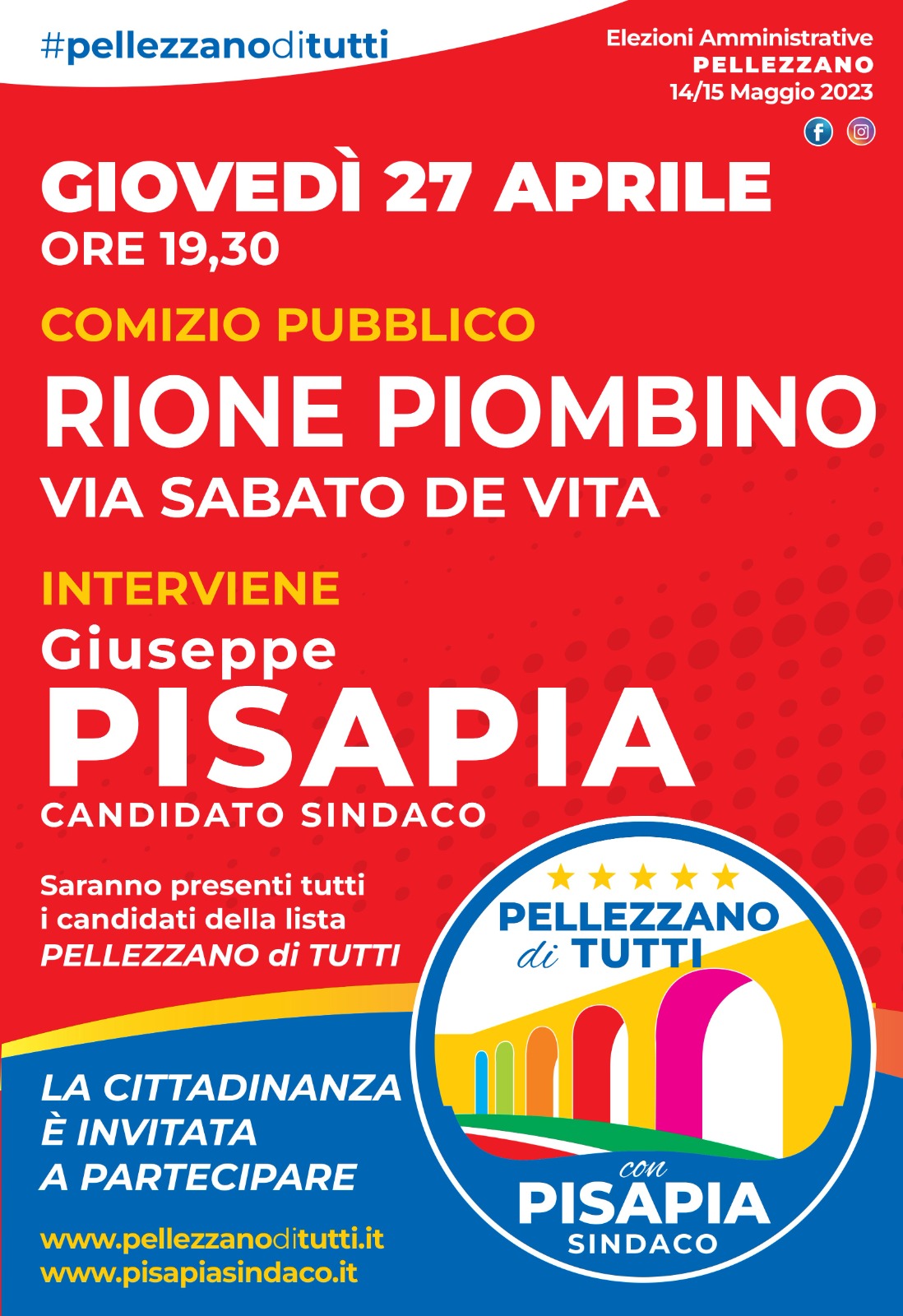 Pellezzano: Amministrative, comizio pubblico lista “Pellezzano di Tutti”