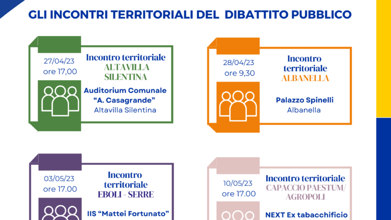 Campania: incontri territoriali del Dibattito Pubblico su collegamento stradale Autostrada A2 del Mediterraneo- Variante a SS18 ad Agropoli