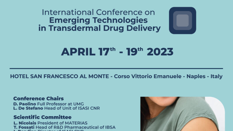 Napoli: I Conferenza internazionale su tecnologie emergenti  per somministrazione transdermica farmaci