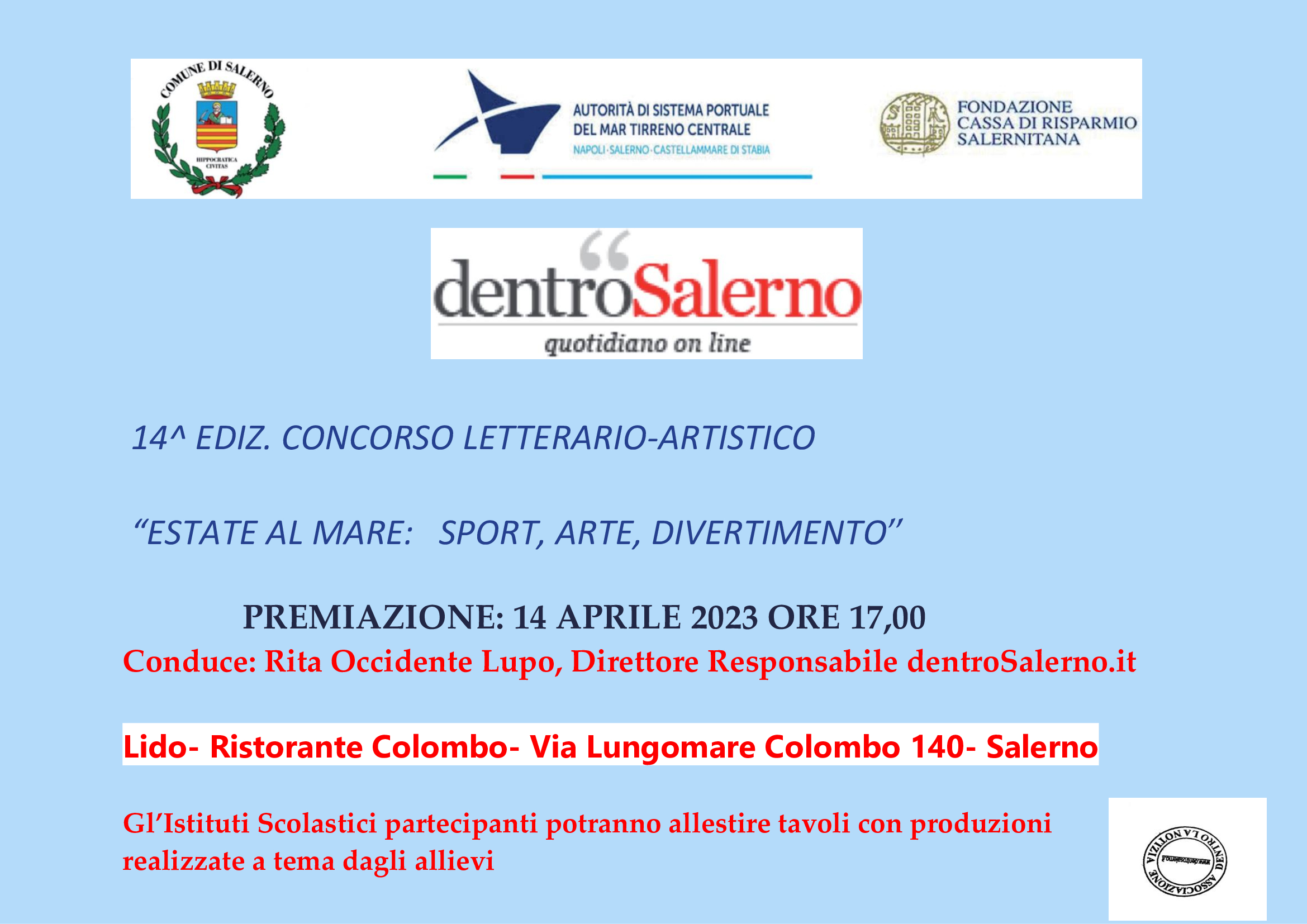 Salerno: 14^ ediz. Concorso “Estate al Mare- Sport, Arte, Divertimento”, boom di partecipanti