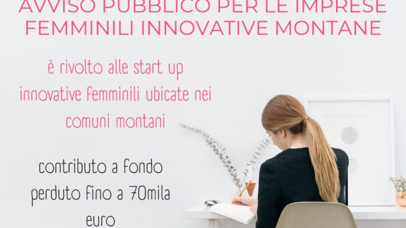 Vallo di Diano: Confesercenti, avviso pubblico per imprese femminili innovative montane