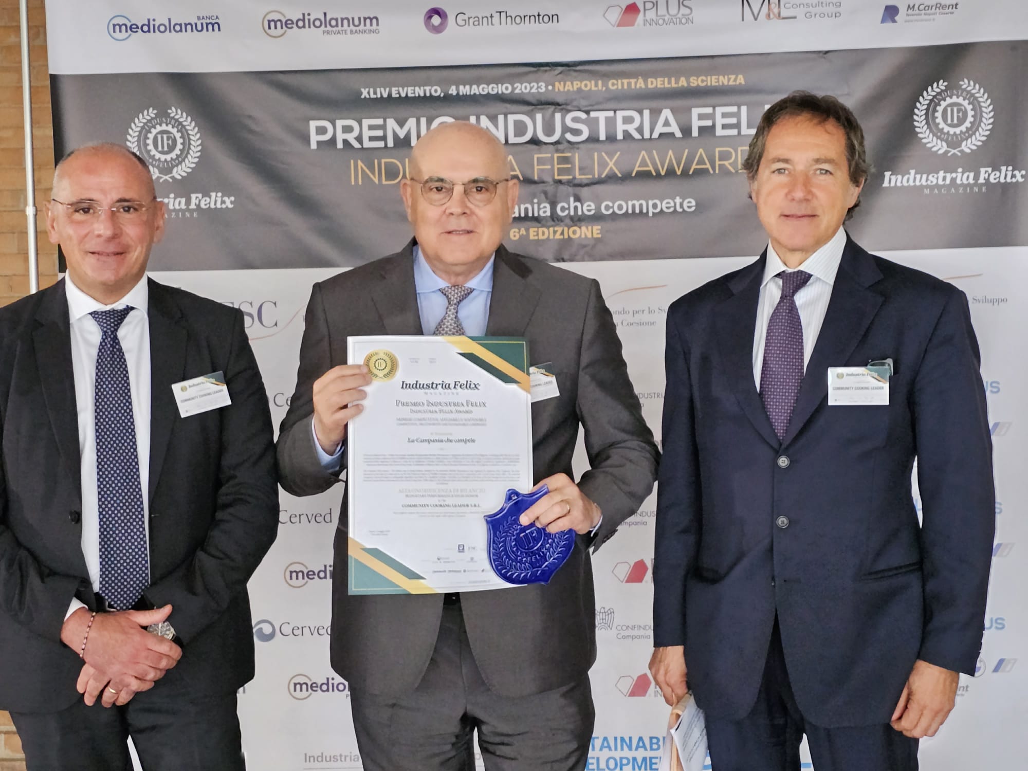 Campania: a Luigi Snichelotto premio Industria Felix “La Campania che compete”