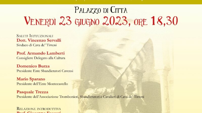 Cava de’ Tirreni: 50° Sbandieratori Cavensi, convegno “Le Identità plurime di Cava, la Città, la Comunità, la Storia, il Folkore