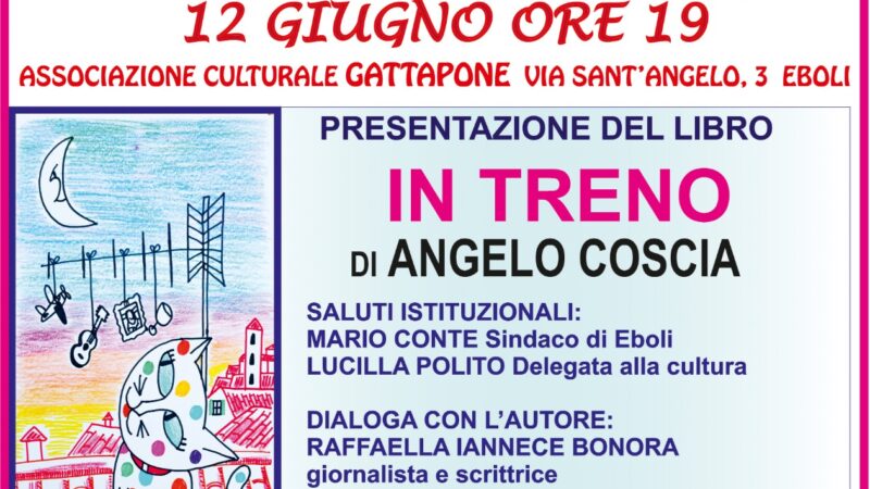 Eboli: “Maggio dei libri”, presentazione libro di Angelo Coscia “In treno”