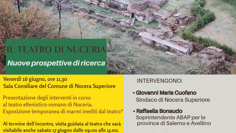 Nocera Superiore: Giornate Europee dell’Archeologia “Teatro di Nuceria, nuove prospettive di ricerca”