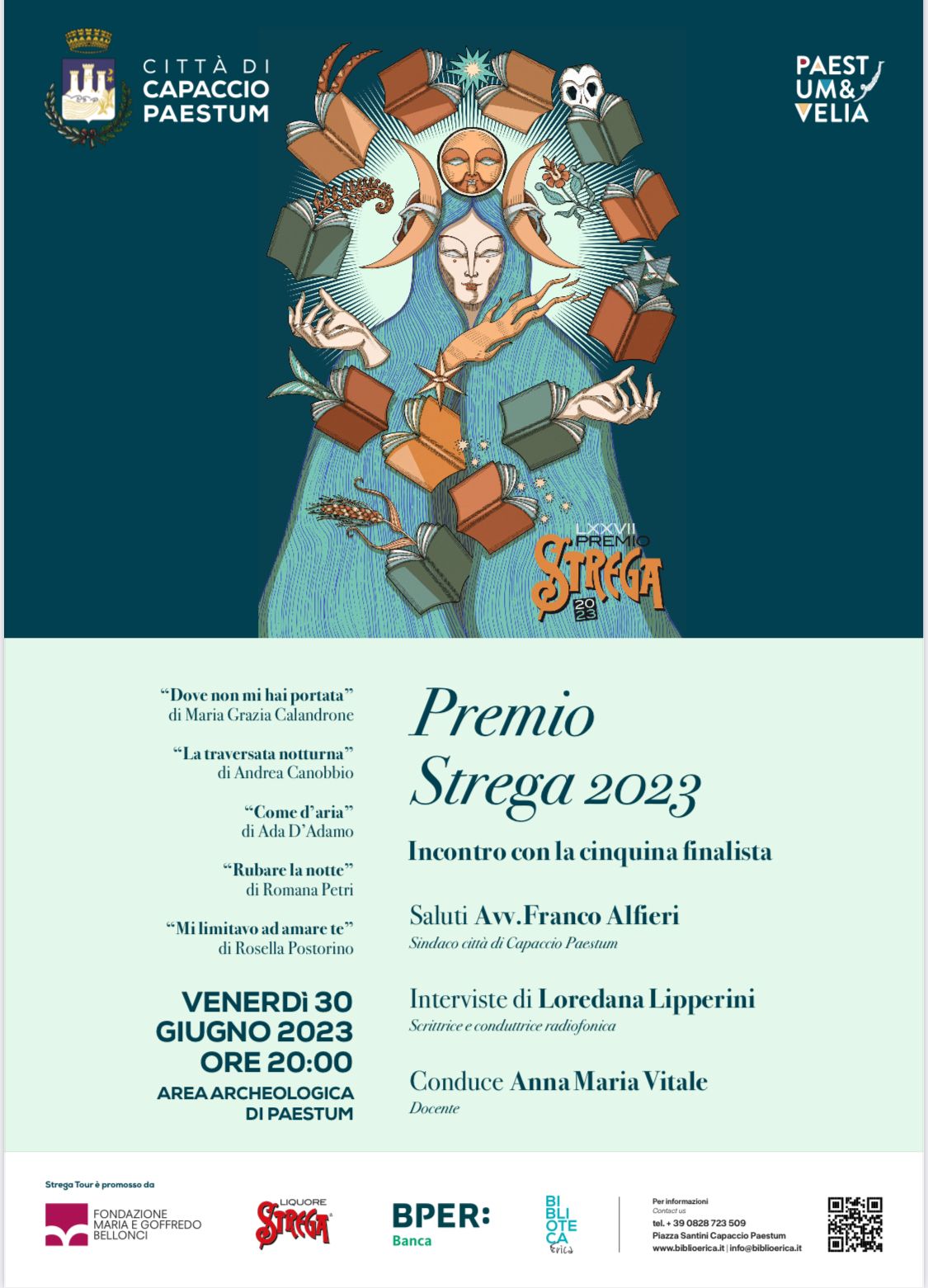 Capaccio Paestum: Premio Strega, incontro con cinquina finalisti