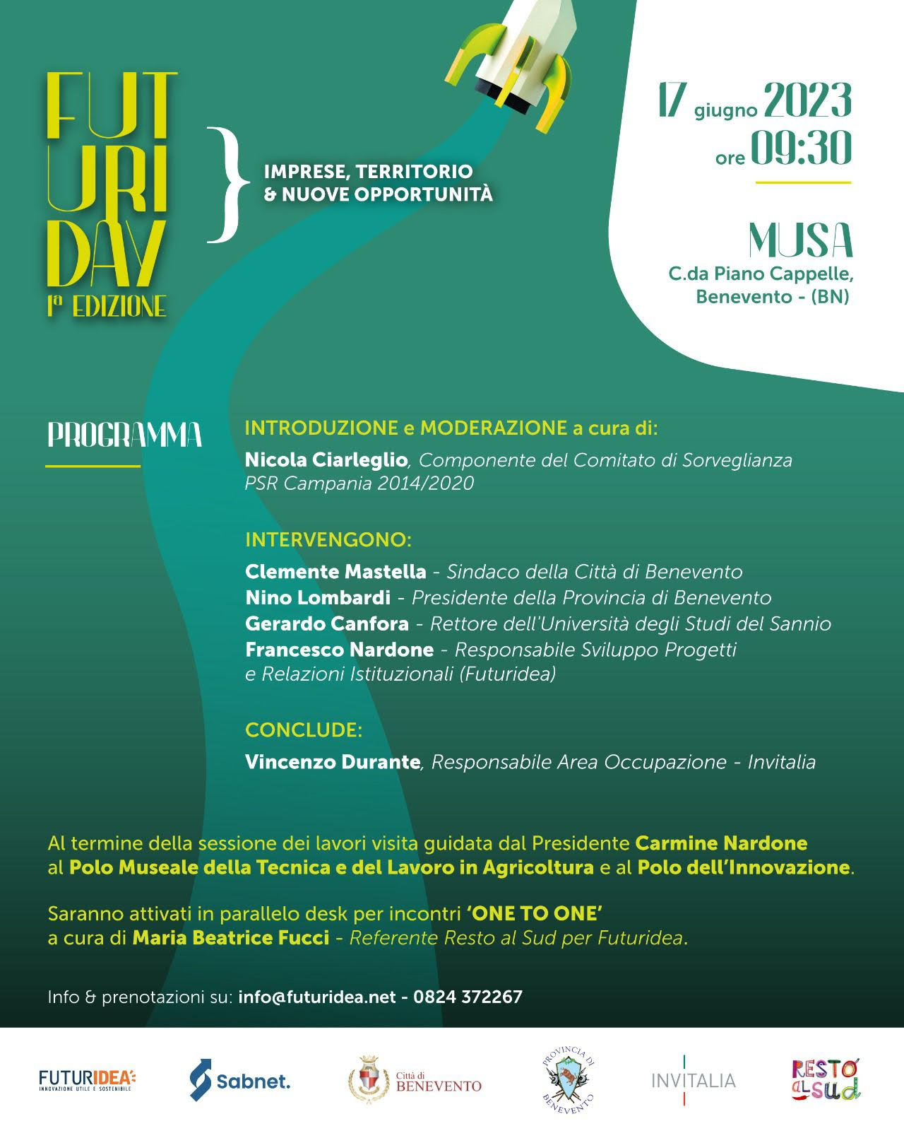 Benevento: a Musa FuturiDay, evento per creazione e consolidamento d’ impresa