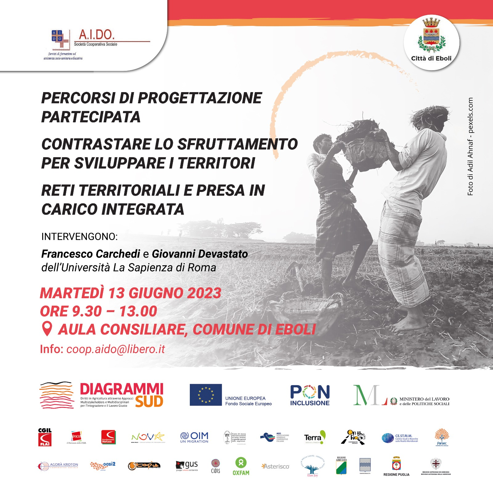 Eboli: presentazione progetto “Di.Agr.A.M.M.I.”, contrastare sfruttamento per sviluppare territori