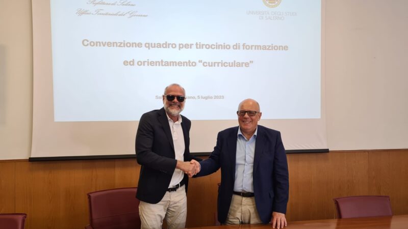 Salerno: rinnovata convenzione Prefettura- Università per tirocini formativi