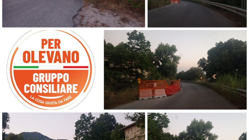 Olevano sul Tusciano: Gruppo consiliare Per Olevano su restringimento carreggiata S.P.29