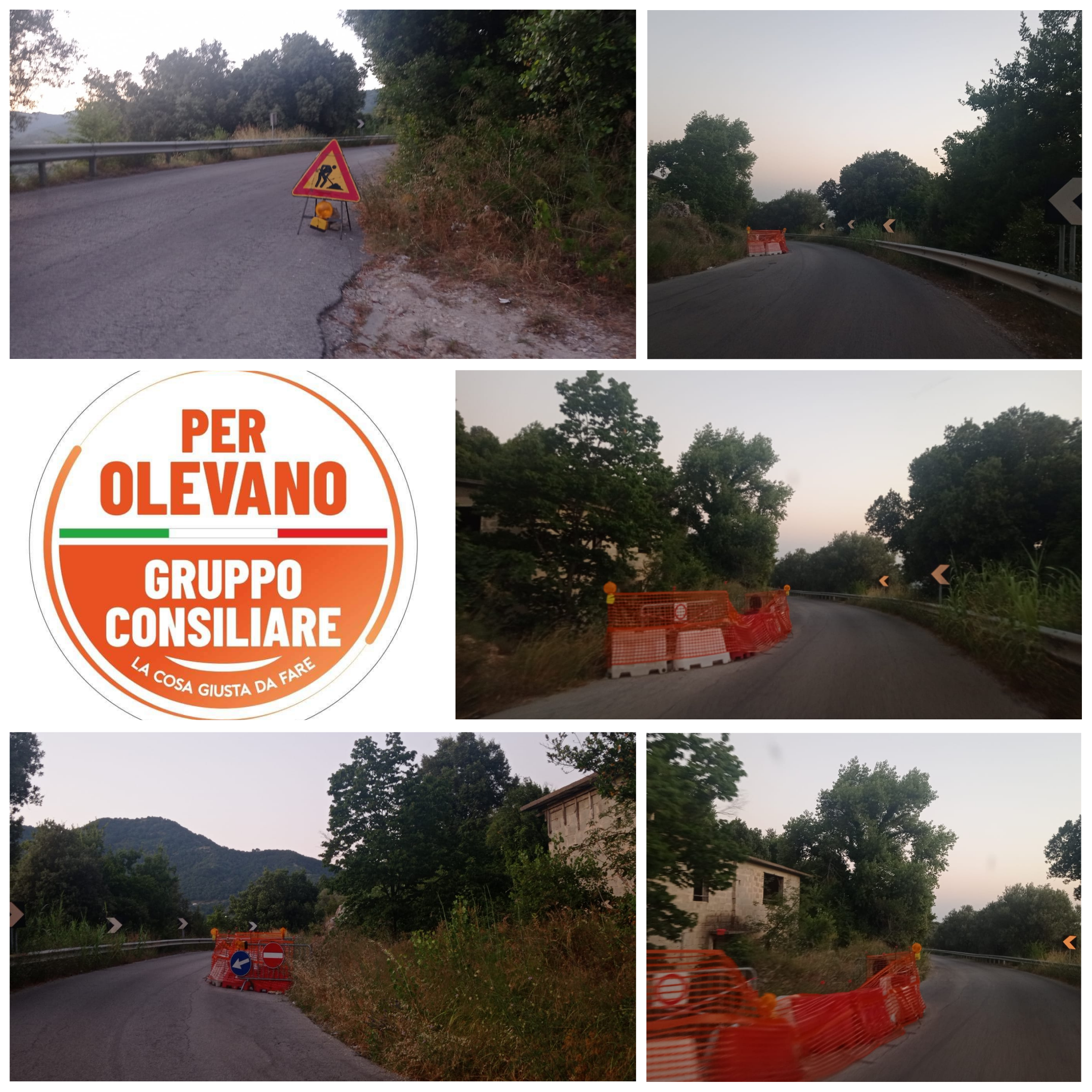 Olevano sul Tusciano: Gruppo consiliare Per Olevano su restringimento carreggiata S.P.29