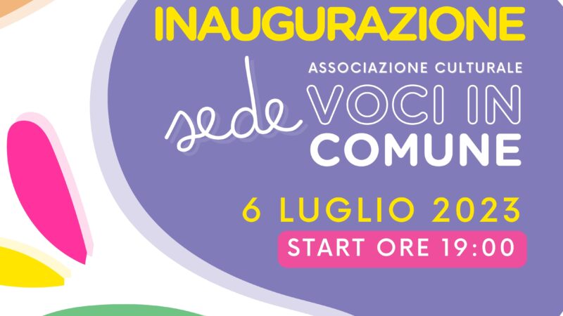 Bellizzi: Associazione Voci in Comune, inaugurazione