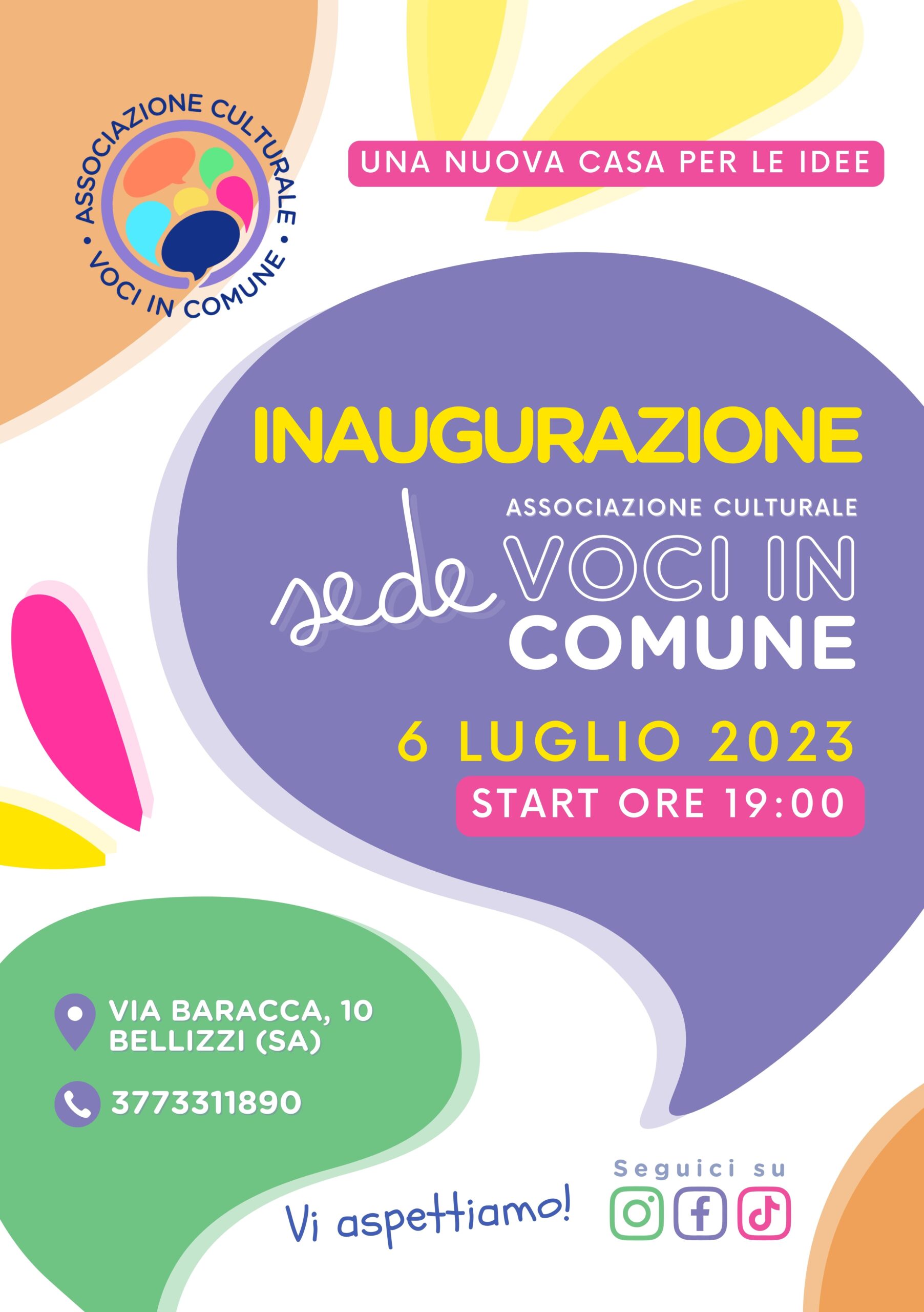 Bellizzi: Associazione Voci in Comune, inaugurazione