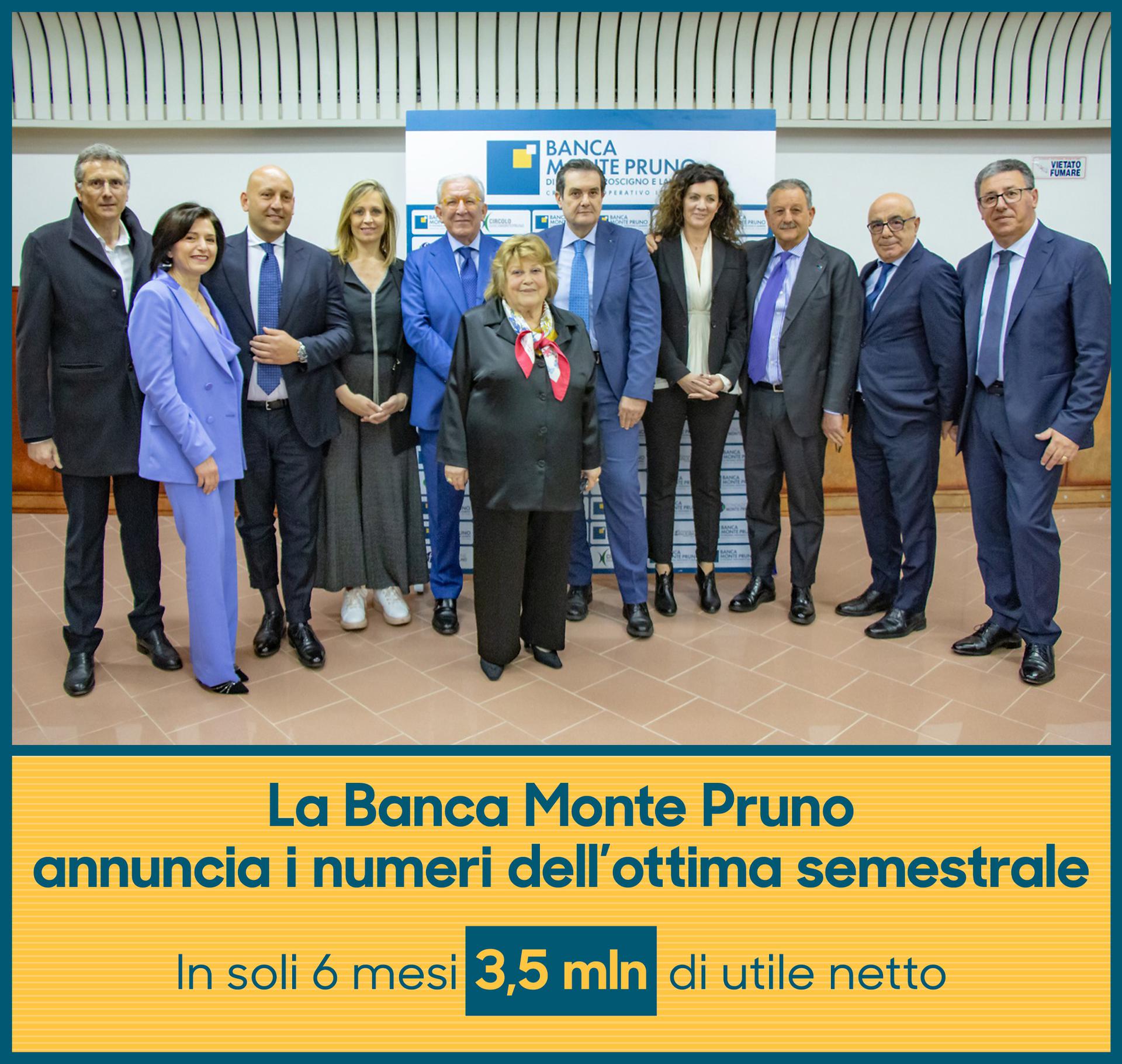 Campania: Banca Monte Pruno, approvato Bilancio semestrale, crescita esponenziale