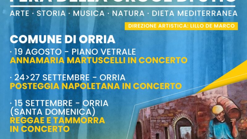 Orria: 3 serate con musica di Annamaria Martuscelli, Posteggia Napoletana e Raggae e Tammorre