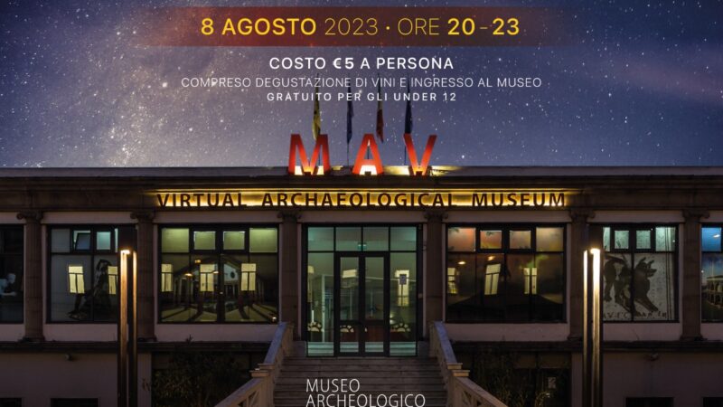 Ercolano: MAV, serata sotto le stelle tra musica, performances, degustazioni e visite a Museo