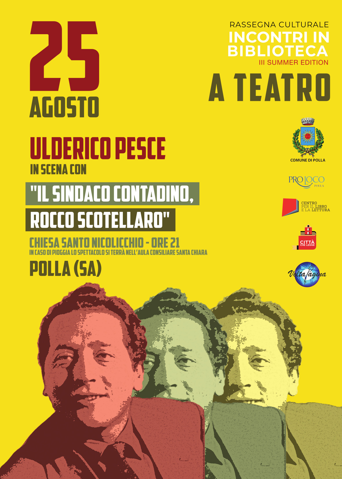 Polla: “Incontri in Biblioteca”, con scrittore Corrado De Rosa e regista – attore teatrale Ulderico Pesce