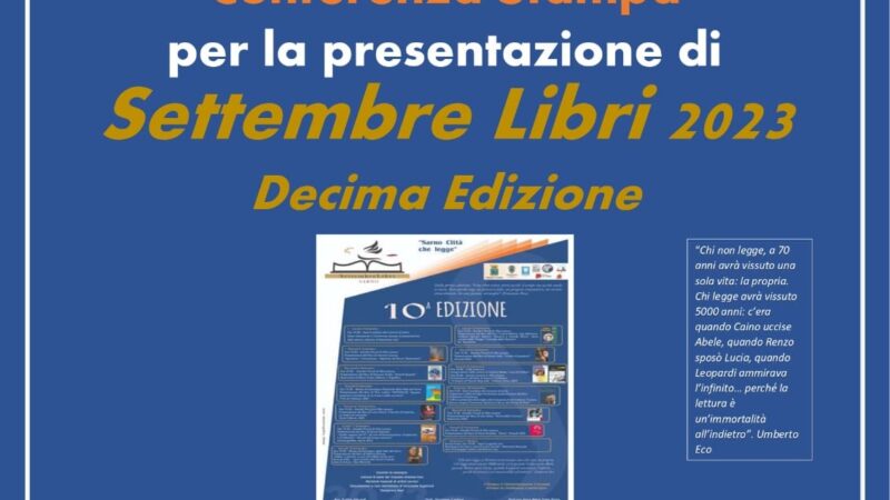 Sarno: presentazione X ediz. Settembre Libri