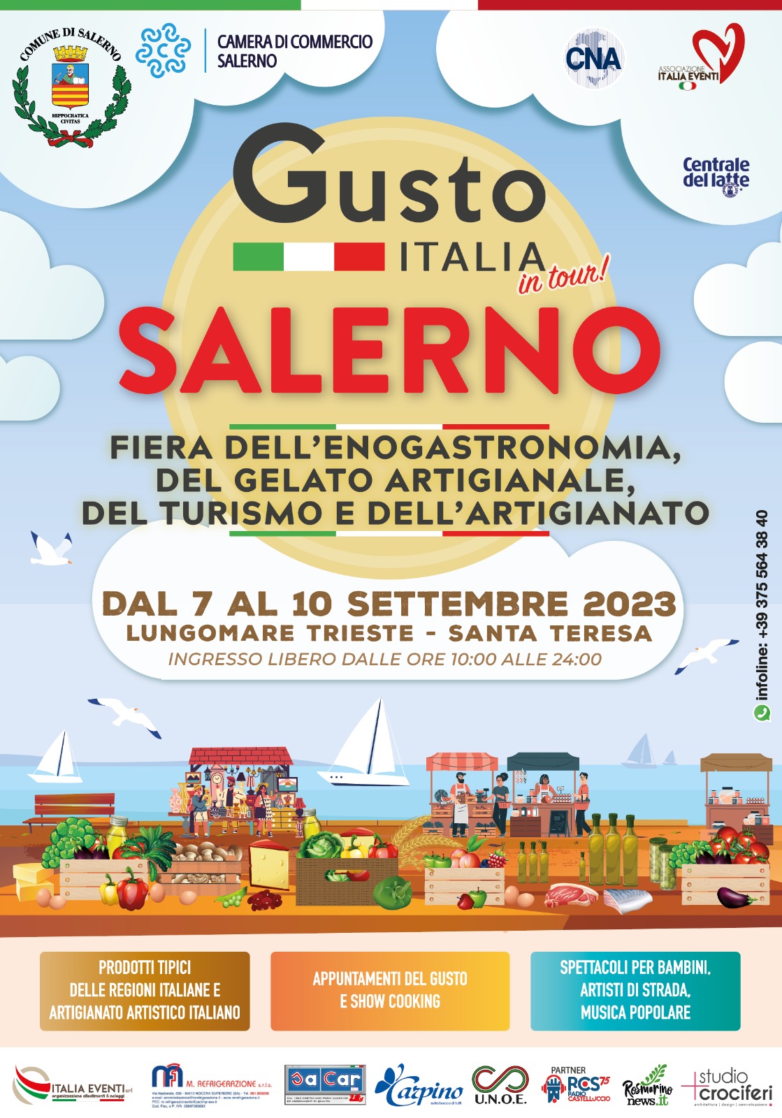 Salerno: al via Gusto Italia & GelaTiamo 7 – 10 settembre 2023