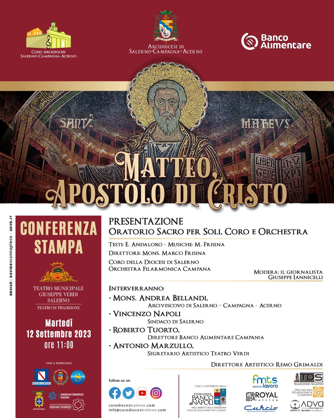 Salerno: presentazione Oratorio “San Matteo Apostolo di Cristo”, conferenza stampa