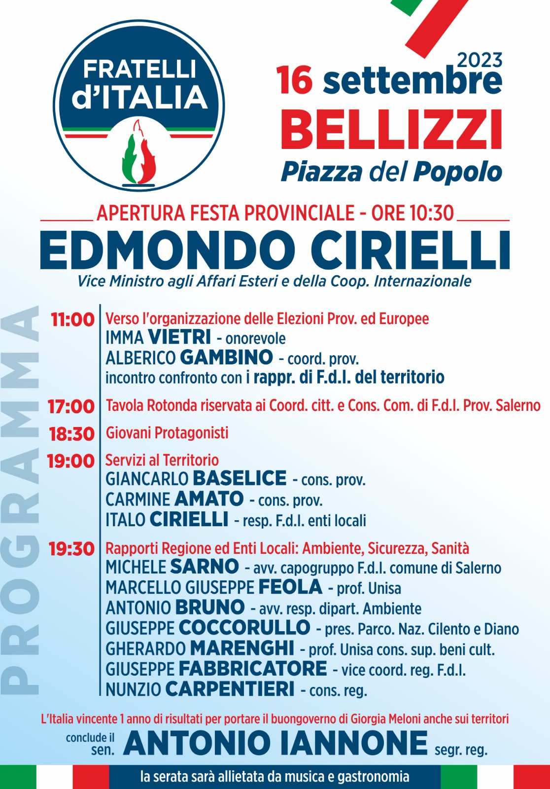 Bellizzi: FdI, Festa provinciale