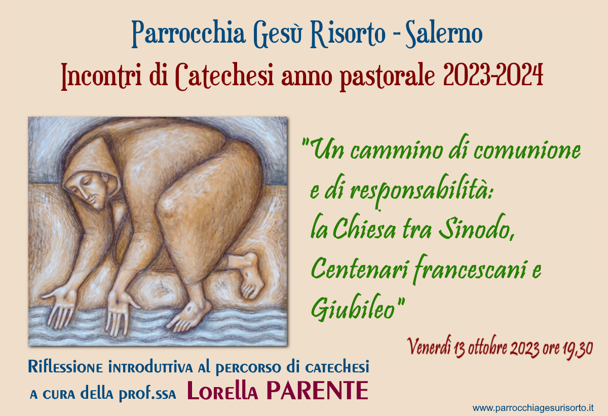 Salerno: Parrocchia di Gesù Risorto, incontri di Riflessione Teologica “La Chiesa tra Sinodo, Centenari francescani e Giubileo”