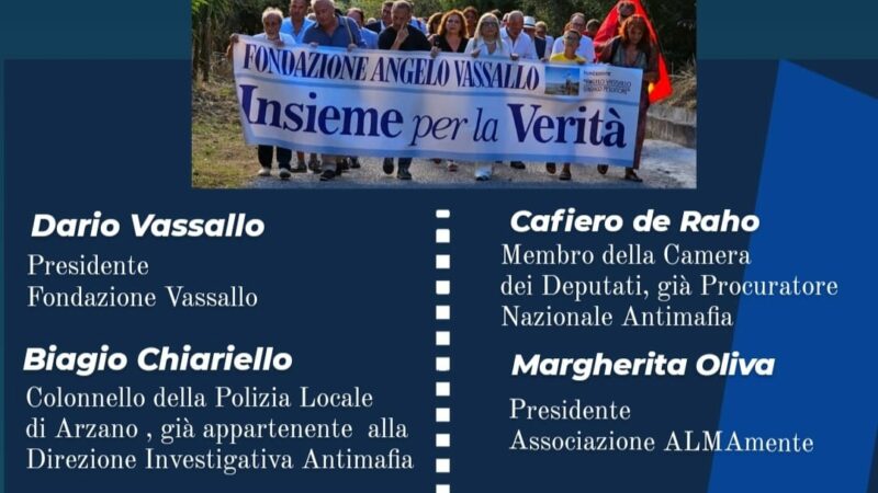 Eboli: Fondazione Vassallo, convegno “La legalità per lo sviluppo del territorio”